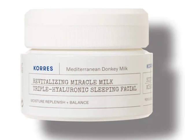 Korres Revitalizing Miracle Milk Triple-Hyaluronic Sleeping Facial Κρέμα Νυκτός Για Ενυδάτωση & Θρέψη Με Γάλα Γαϊδούρας 40ml