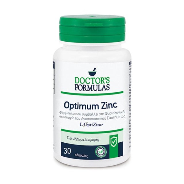 Doctors Formulas Optimum Zinc με Ψευδάργυρο που Ενισχύει το Ανοσοποιητικό Σύστημα, 30caps