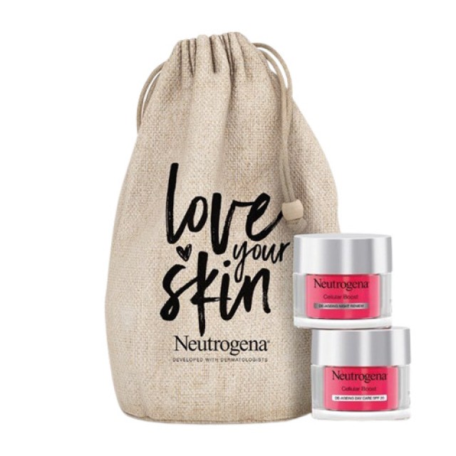 Neutrogena Promo Love Your Skin Cellular Boost Αντιγηραντική Κρέμα Ημέρας Προσώπου SPF20 & Αντιγηραντική Κρέμα Προσώπου Νυκτός & Δώρο Τσαντάκι