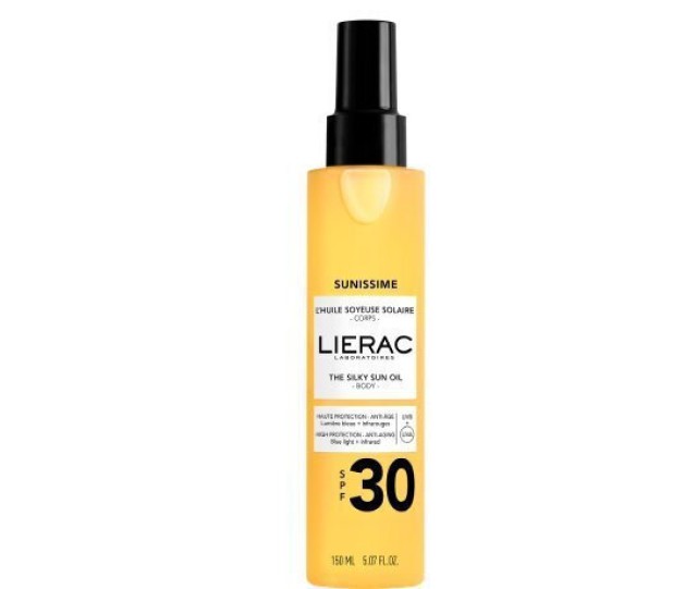 Lierac Sunissime Huile SPF30, Μεταξένιο Αντηλιακό Λάδι Σώματος 150ml