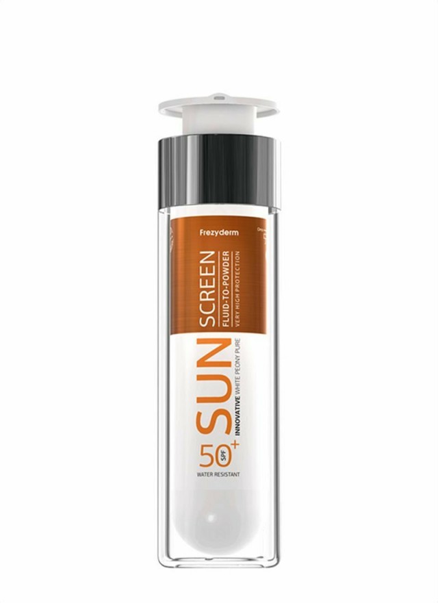 Frezyderm Sun Screen Fluid to Powder SPF50+ Αντηλιακή Λεπτόρρευστη Κρέμα Προσώπου με Αίσθηση Πούδρας 50ml