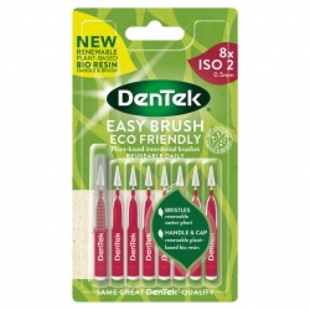 DENTEK INTERD BRUSH ISO2 0,5 8ΤΕΜ ΚΟΚΚΙΝΟ