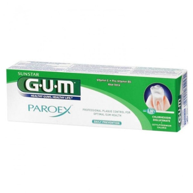 Gum Paroex 0,06% Οδοντόκρεμα για Καθημερινή Χρήση με Διπλή Αντιβακτηριακή Δράση με 0,06% Χλωρεξιδίνη, 75ml