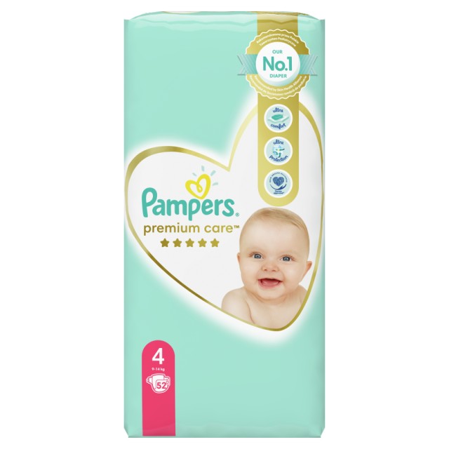 Pampers Premium Care Jumbo No4 (9-14kg) 52τμχ