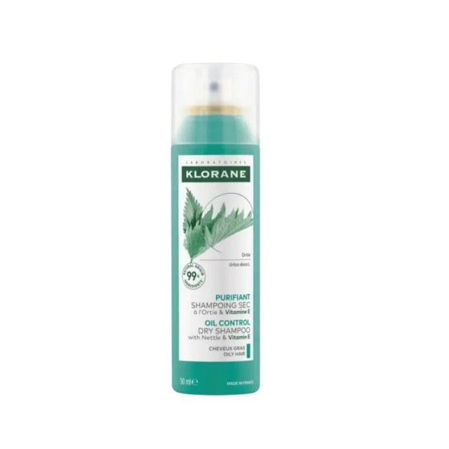 Klorane Dry Shampoo with Nettle (50ml) - Ξηρό Σαμπουάν με Τσουκνίδα για Λιπαρά Μαλλιά