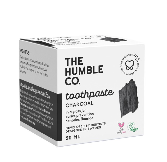 The Humble Co. Οδοντόκρεμα Σε Βαζάκι Ενεργός Άνθρακας 50ml