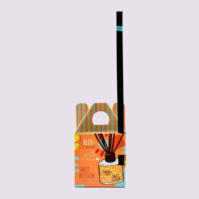 Aloe+ Colors Sweet Blossom Reed Diffuser Αρωματικό Χώρου Με Sticks Διάχυσης Με Άρωμα Βανίλια-Πορτοκάλι 125ml