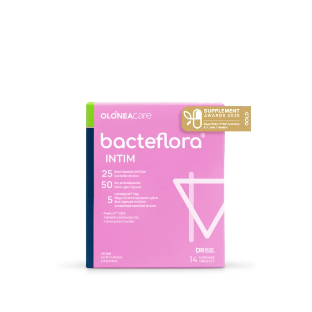 Olonea Bacteflora Intim Προβιοτικά Πρεβιοτικά για το Κολπικό και Εντερικό Μικροβίωμα 14 Caps