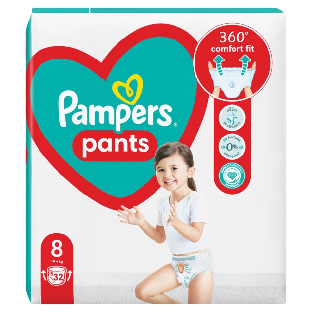 Pampers Pants No8 (19kg+) 32τμχ