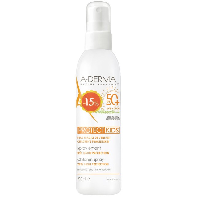 A-Derma Promo Protect Kids Spray Παιδικό Αντηλιακό Σπρέι Για Πρόσωπο & Σώμα SPF50+ 200ml (-15%)