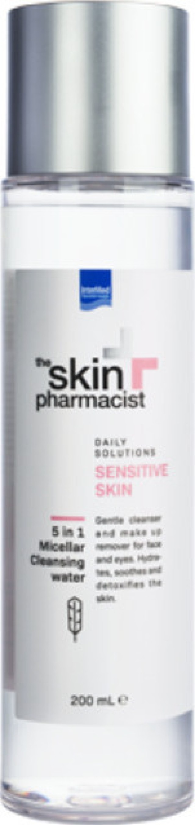 Intermed The Skin Pharmacist Sensitive Skin 5in1 Micellar Cleansing Water Μικυλλιακό Νερό Καθαρισμού Για Πρόσωπο & Μάτια 200ml