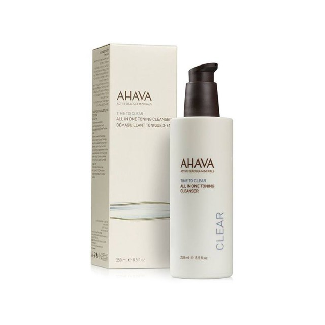 Ahava Time To Clear All-In-One Toning Cleanser Γαλάκτωμα Καθαρισμού Προσώπου & Ματιών 250ml