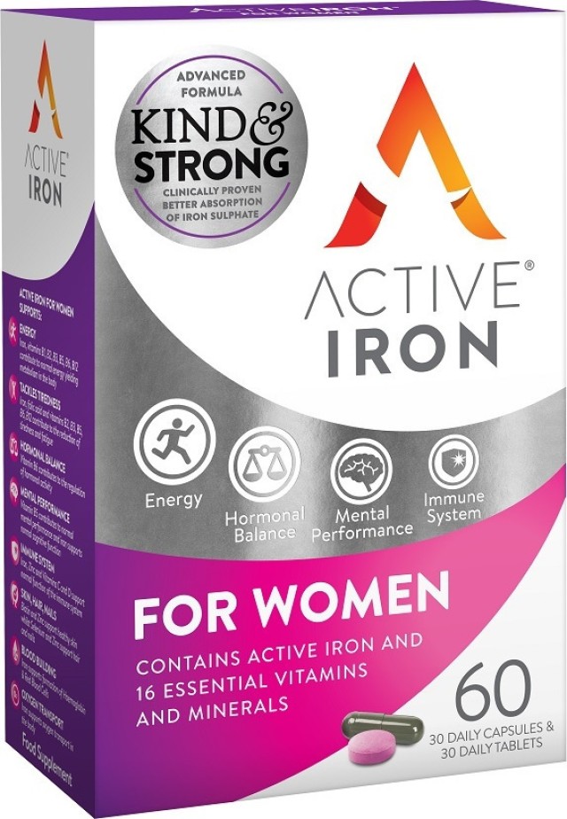 Bionat Active Iron For Women 30+30caps