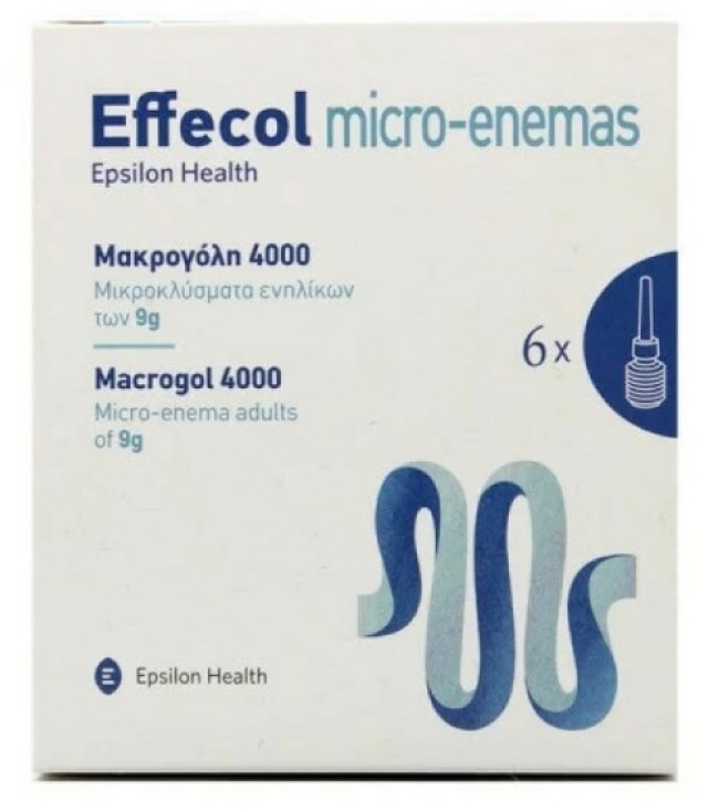 Effecol Micro-Enemas Macrogol 4000 Μικροκλύσματα Ενηλίκων 6x9gr