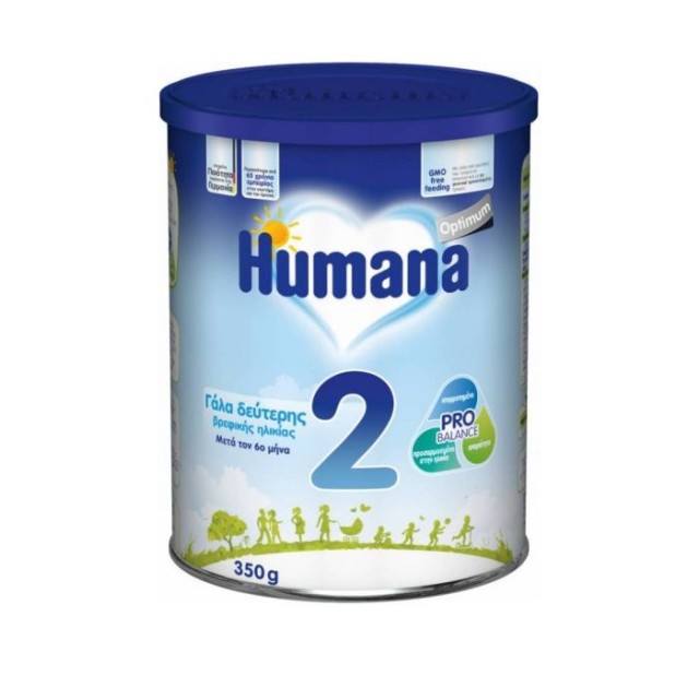 Humana Optimum 2 Βρεφικό Γάλα 2ης Ηλικίας Μετά τον 6ο Μήνα 350gr