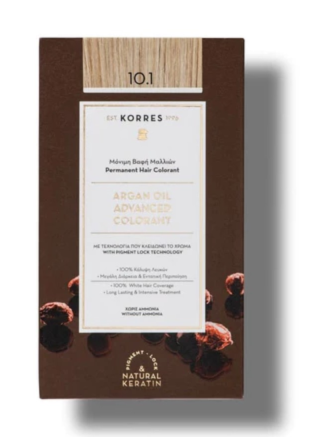Korres Argan Oil Advanced Colorant 10.1 Ξανθό Πλατίνα Σαντρέ 50ml