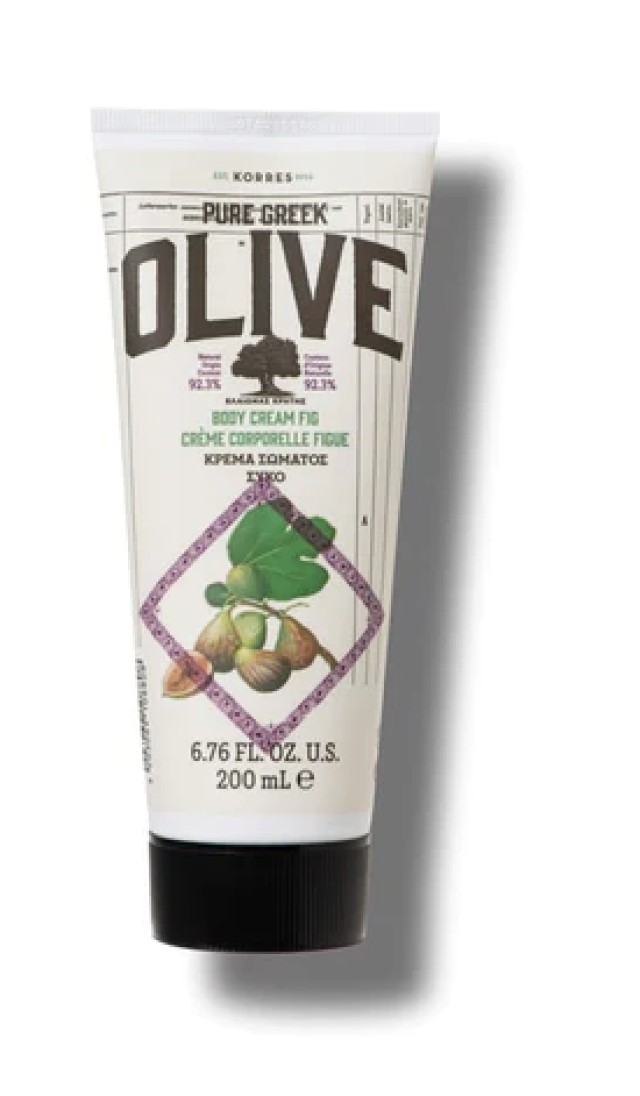 Korres Pure Greek Olive Body Cream Fig Ενυδατική Κρέμα Σώματος Σύκο 200ml