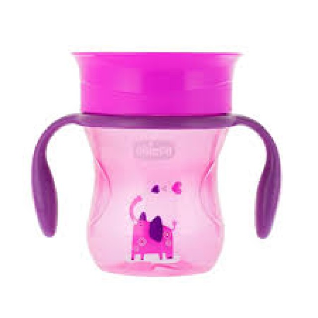 Chicco Perfect Cup Εκπαιδευτικό Κύπελλο Ροζ 12m+ 200ml