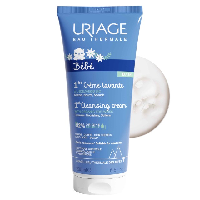 Uriage Eau Thermale Bebe 1st Cleansing Cream Παιδική Κρέμα Καθαρισμού Χωρίς Σαπούνι 200ml