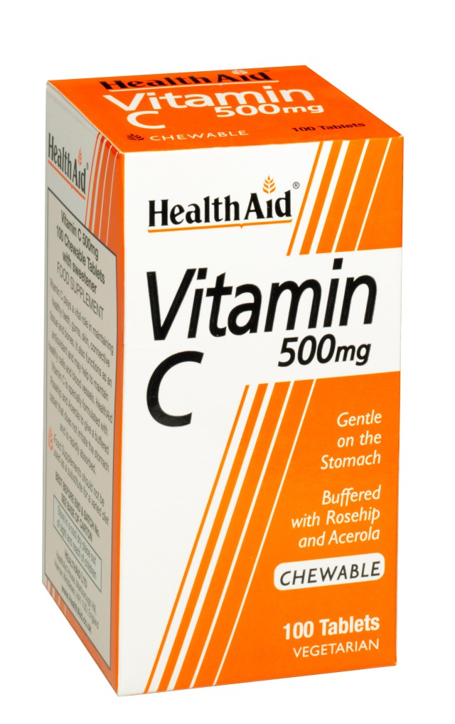 Health Aid Vitamin C 500mg Chewable Πορτοκάλι 100 Μασώμενα Δισκία