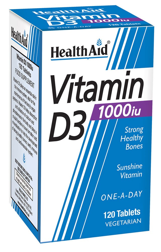 Health Aid Vitamin D3 1000i.u. 120tabs