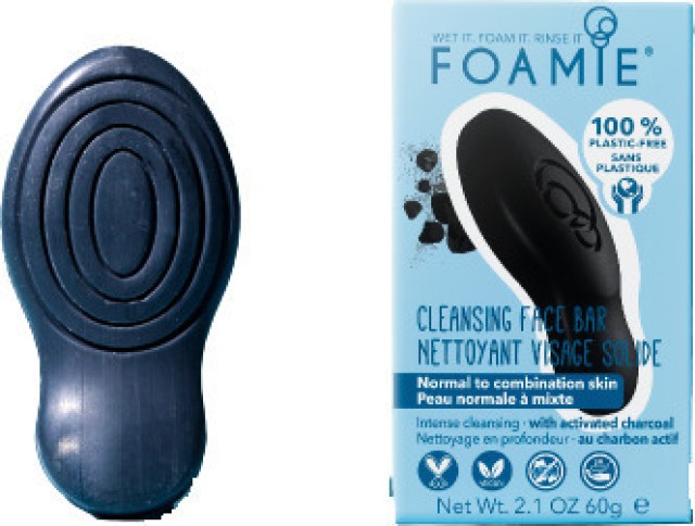 Foamie Face Bar Too Coal to Be True Oily Skin Σαπούνι Καθαρισμού Προσώπου σε Μορφή Μπάρας για Λιπαρές Επιδερμίδες 60gr