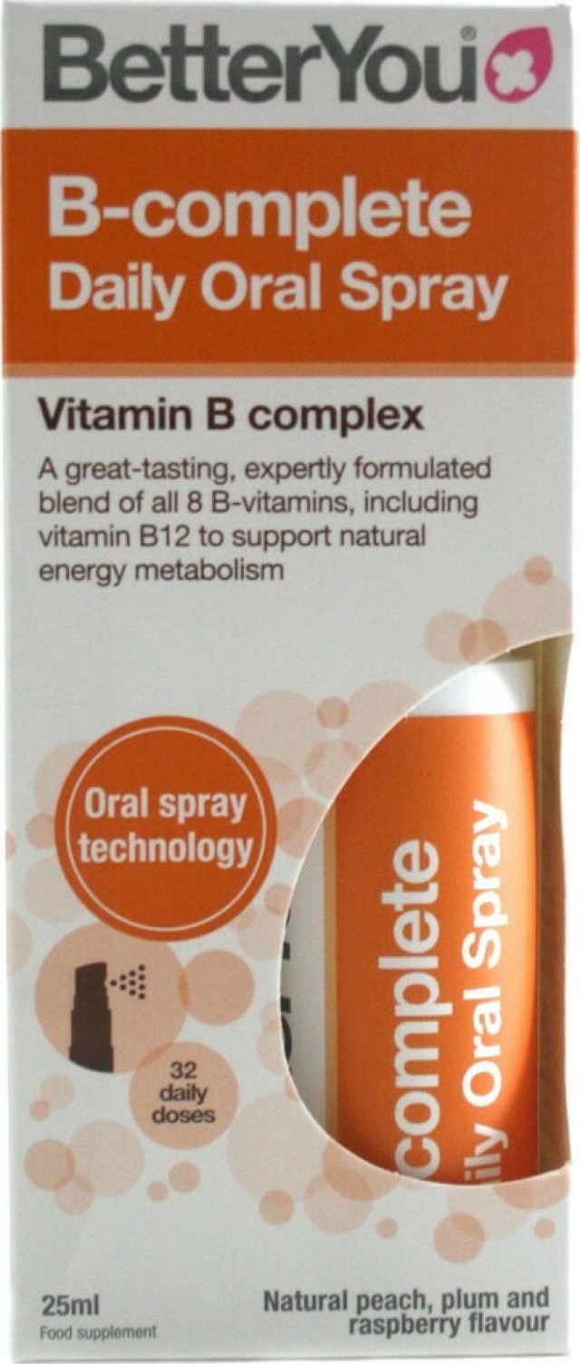 BetterYou B-Complete Daily Oral Spray Υπογλώσσιο Σπρέι Με Σύμπλεγμα Βιταμινών Β 25ml