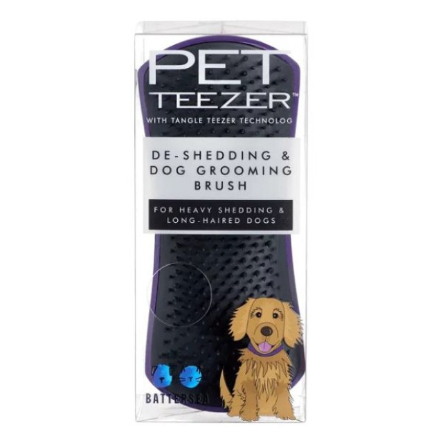 Pet Teezer Detangling & Dog Grooming Brush Βούρτσα Για Σκυλιά Μεσαίου & Μεγάλου Μεγέθους Μωβ/Μαύρο 1τμχ