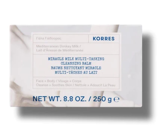 Korres Miracle Milk Multi-Tasking Cleansing Balm Απαλό Σαπούνι Καθαρισμού Με Γάλα Γαΐδούρας 250gr