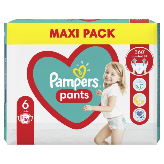 Pampers Pants Maxi Pack No6 (15+kg) 36τμχ