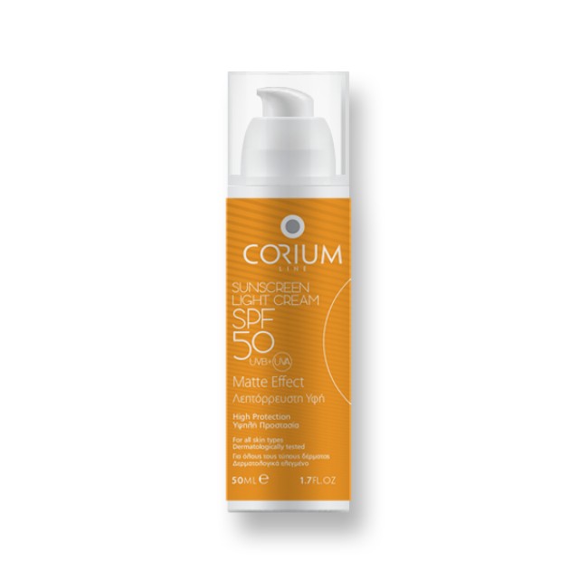 Corium Line Sunscreen Light Cream Matte Effect SPF50 50ml