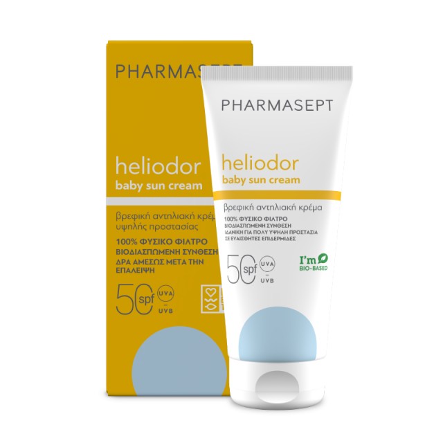 Pharmasept Heliodor Baby Sun Cream Βρεφική Αντηλιακή Κρέμα Πρόσωπο & Σώμα SPF50 100ml