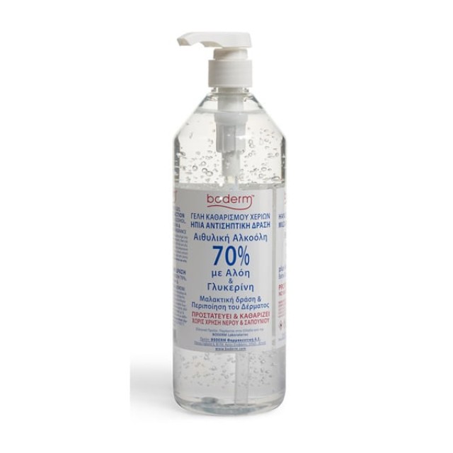Boderm Hand Cleansing Gel Ήπιο Αντισηπτικό Τζελ Χεριών με Αντλία, 1000ml