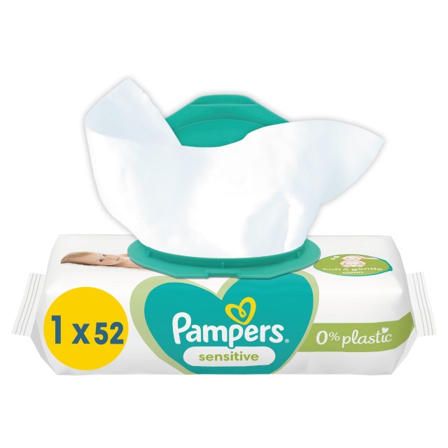 Pampers Sensitive Wipes Μωρομάντηλα 52Τμχ