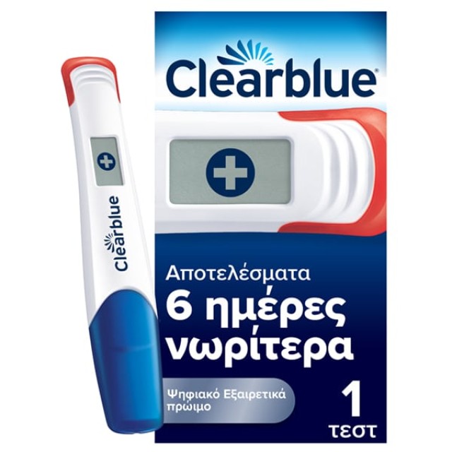 Clearblue Τεστ Εγκυμοσύνης Ψηφιακό Εξαιρετικά Πρώιμη Ανίχνευση, 1τεμ