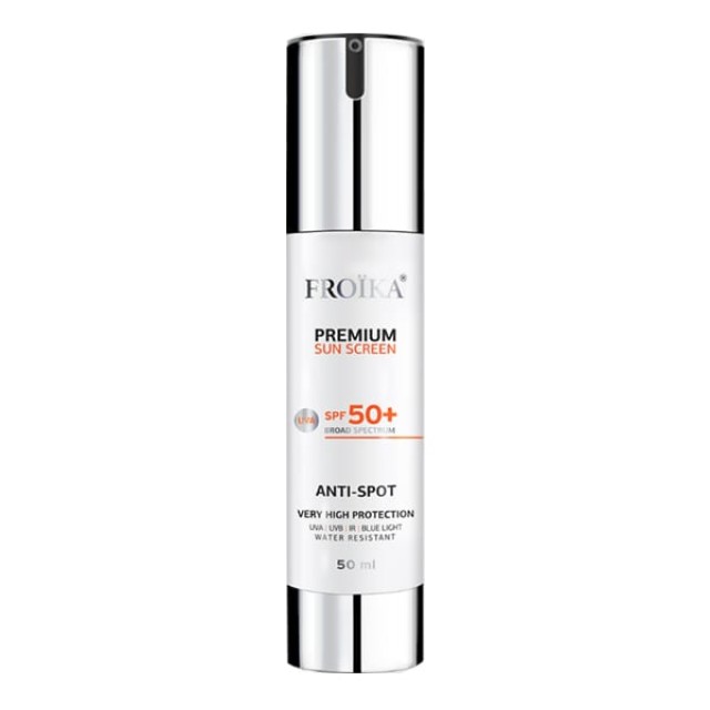 Froika Premium Sun Screen SPF50+ Anti-Spot Αντιηλιακή Κρέμα Προσώπου με Λευκαντική Δράση, 50ml