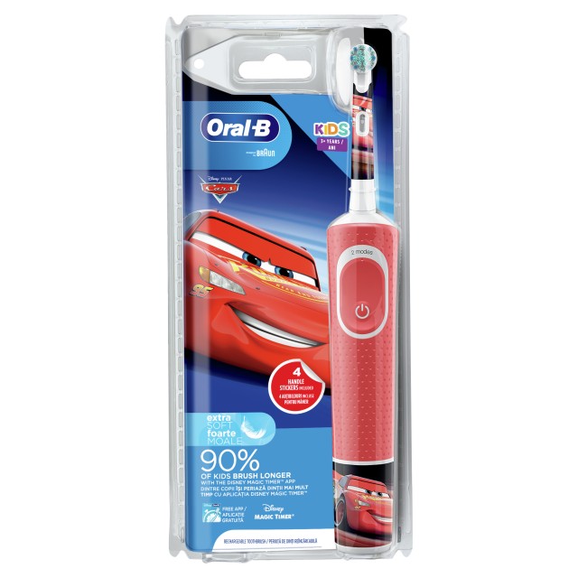 Oral-B Παιδική Ηλεκτρική Οδοντόβουρτσα Cars Για Παιδιά 3+ Ετών 1τμχ