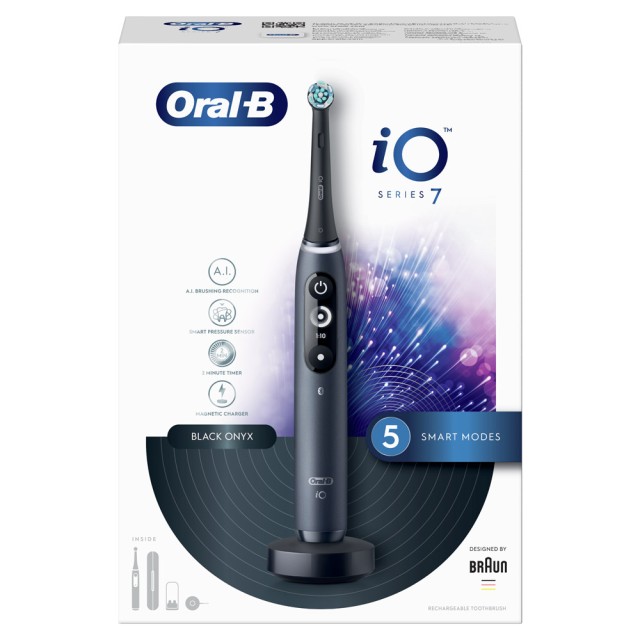 Oral B iO Series 7 Ηλεκτρική οδοντόβουρτσα BLack Onyx Με Χρονομετρητή & Αισθητήρα Πίεσης 1τμχ