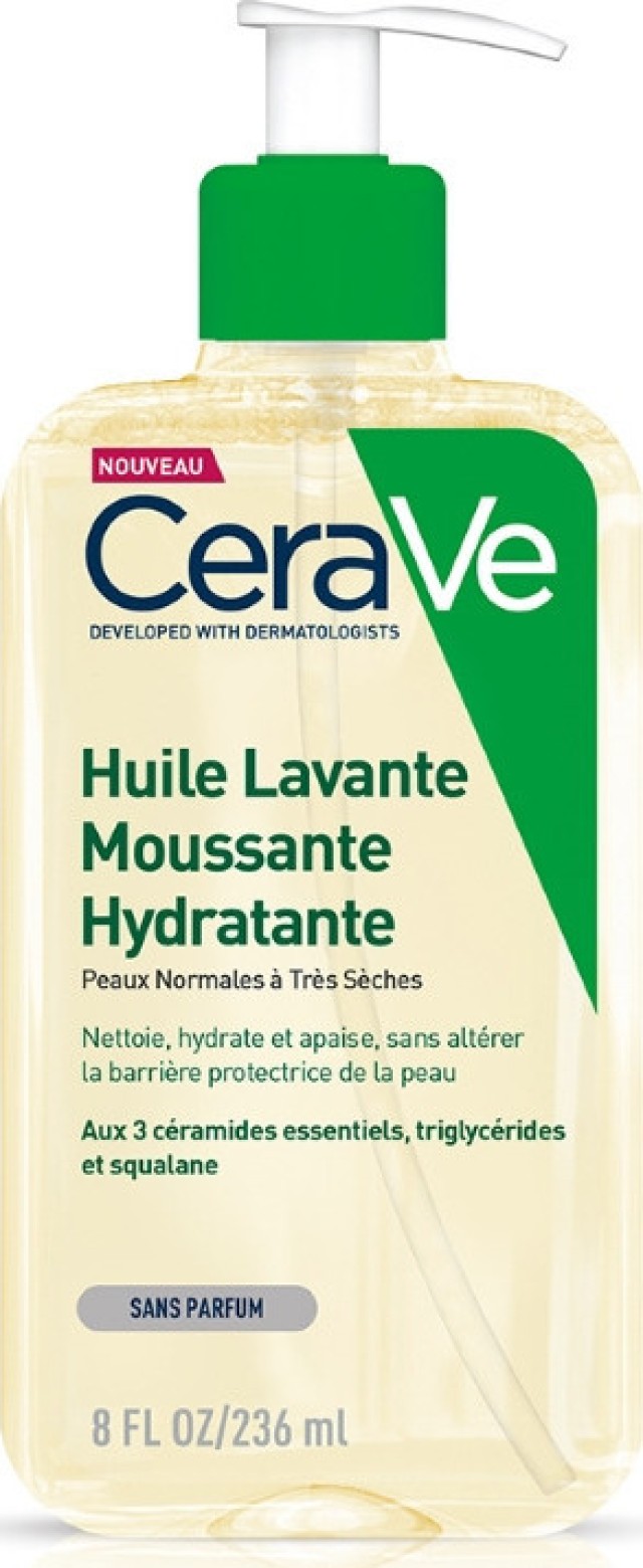 CeraVe Hydrating Foaming Cleansing Oil Ενυδατικό Αφρώδες Έλαιο Καθαρισμού Προσώπου & Σώματος Ιδανικό για Ξηρές Επιδερμίδες 236ml