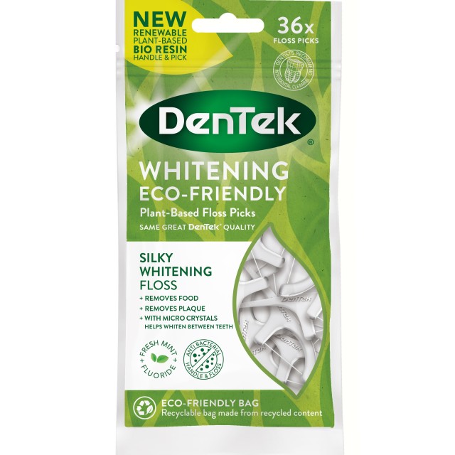 Dentek Whitening Plant-Based Silky Floss Picks 36 Τεμάχια