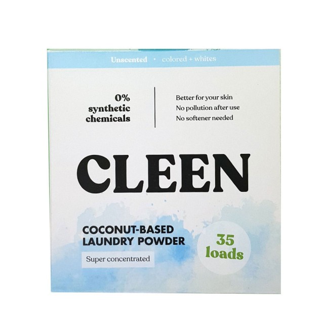 Cleen Σκόνη Πλυντηρίου Με Βάση Την Καρύδα 35μεζούρες