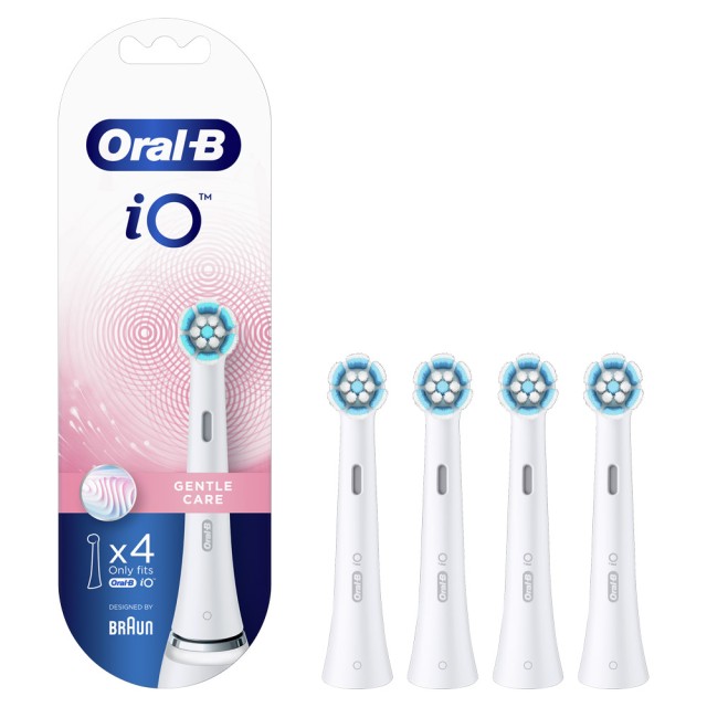 Oral-B iO Gentle Care White Ανταλλακτικές Κεφαλές Για Ηλεκτρική Οδοντόβουρτσα 4τμχ