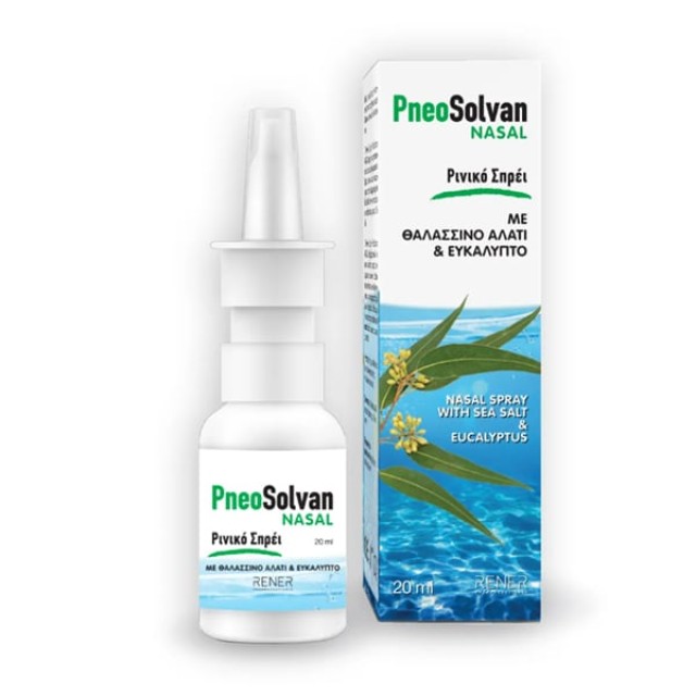 Rener Pneosolvan Nasal Spray Ρινικό Σπρέι με Θαλασσινό Αλάτι & Ευκάλυπτο, 20ml