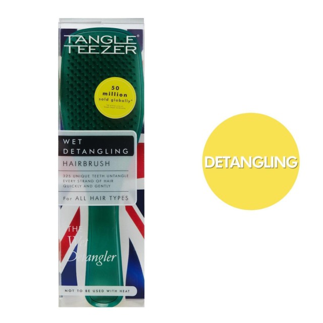 Tangle Teezer The Wet Detangler Emerald Green Βούρτσα Μαλλιών 1τμχ