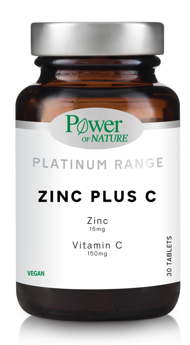 Power Health Classics Platinum Range Zinc Plus C Ψευδάργυρος Με Βιταμίνη C 30tabs