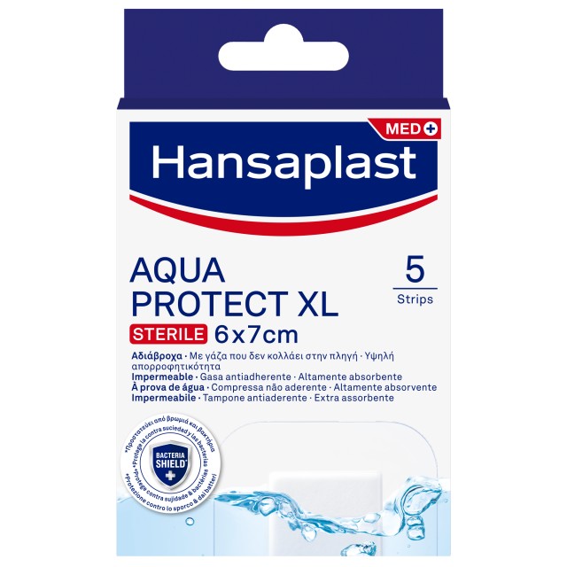Hansaplast Aqua Protect XL 6x7cm 5 επιθέματα Hansaplast Aqua Protect XL 6x7cm 5 strips
