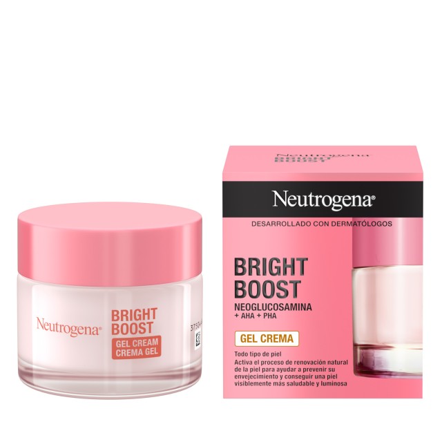 Neutrogena® Bright Boost Κρέμα Gel Προσώπου Αντιγήρανσης και Λάμψης για όλους τους τύπους & τόνους επιδερμίδας, 50ml