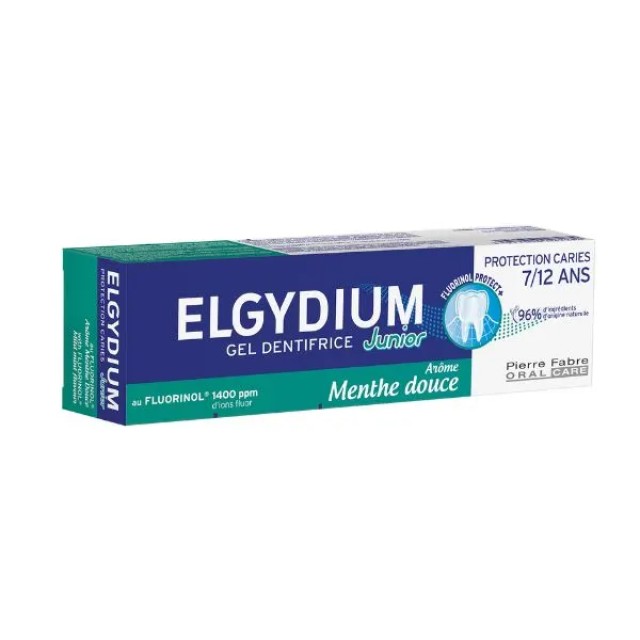 Οδοντόκρεμα σε τζελ Elgydium Junior Mild Mint 7-12 ετών 50 ml