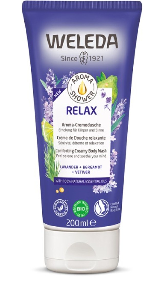 Weleda Aroma Shower Relax Αφρώδες Κρεμοντούς 200ml