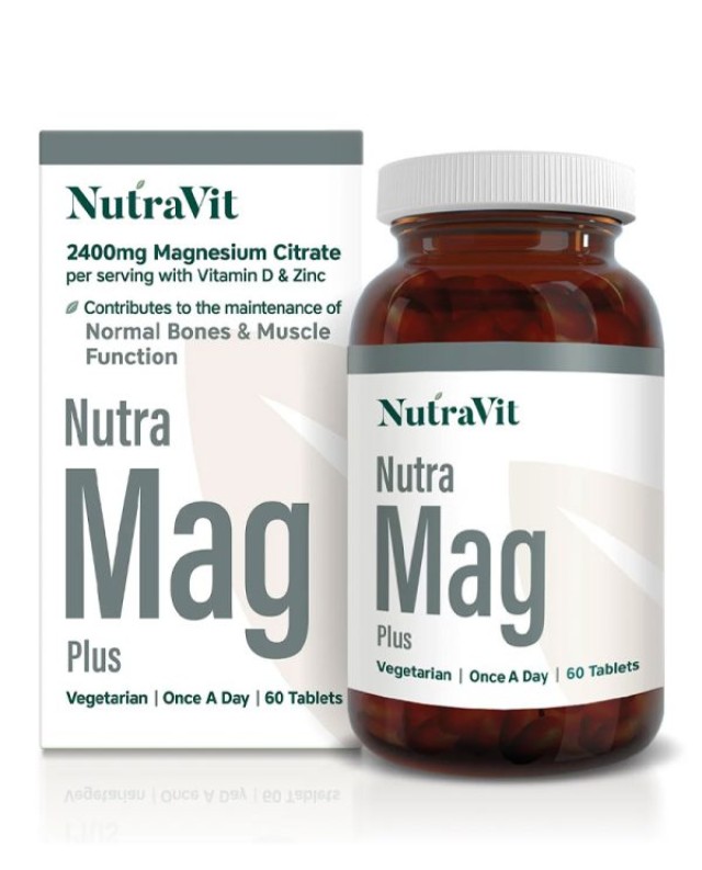 NUTRAVIT Nutra Mag Plus ΟΣΤΑ • ΜΥΕΣ • ΝΕΥΡΙΚΟ ΣΥΣΤΗΜΑ 60 δισκία